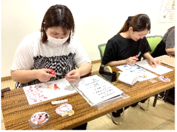 足形フラワーアート